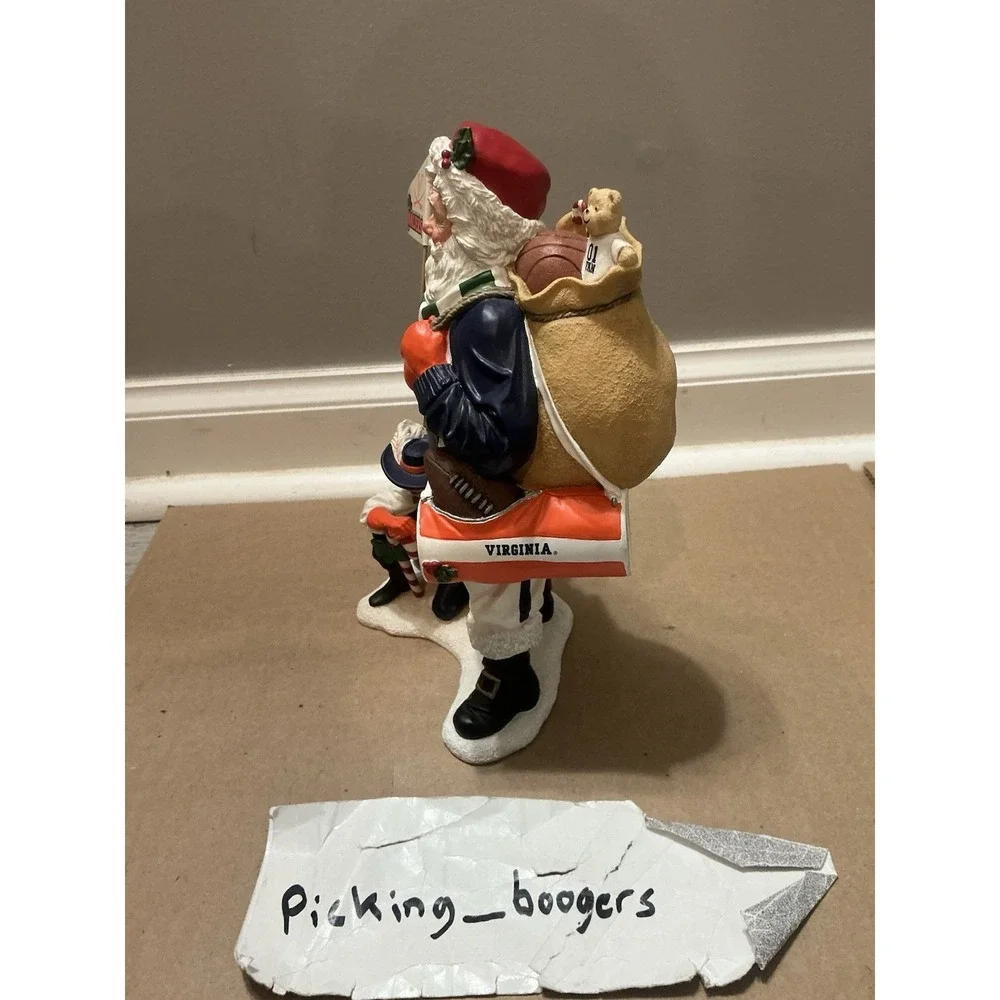 University Of Virginia, The Cavaliers SANTA Figurine Danbury Mint 9